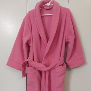 L.L. Bean Kids Pink Fleece Bathrobe size M (5-6)